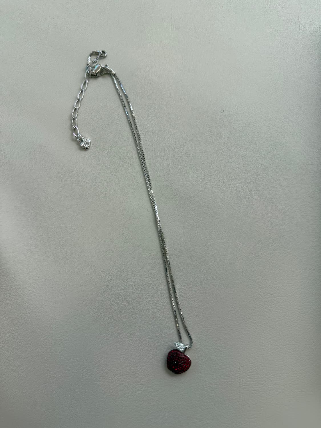 [새상품] 스와로브스키 레드 애플 네크리스 실버 은 금 골드 다이아 티파 상품이미지2