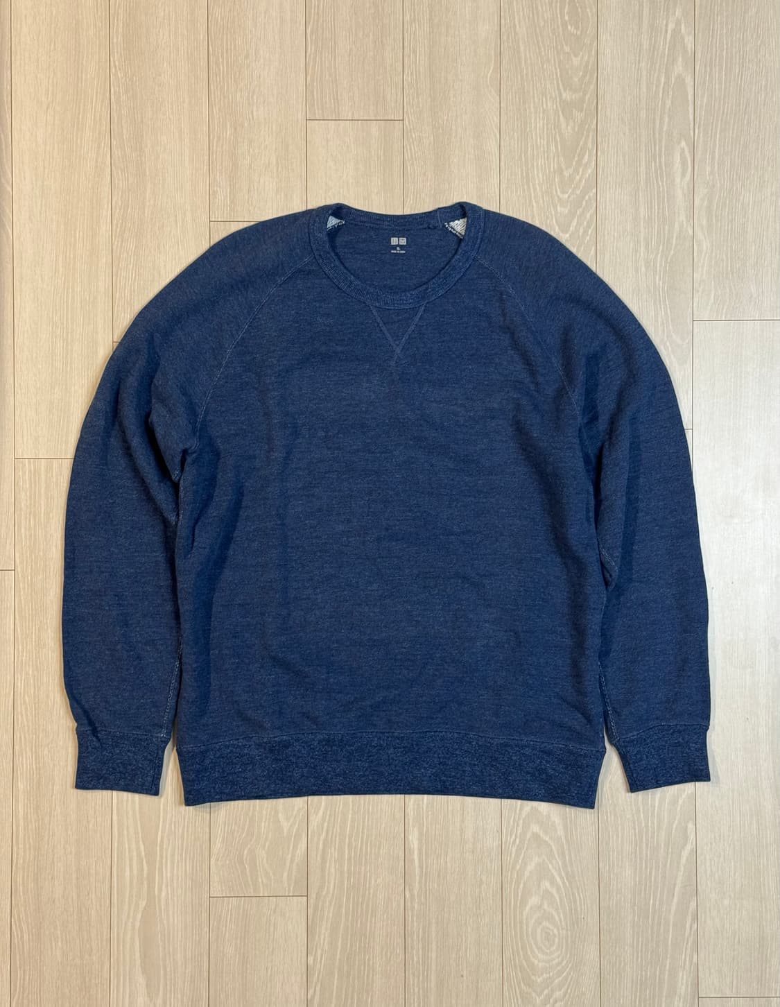 [xl] 유니클로 v가제트 래글런 스웨트셔츠 맨투맨 네이비 블루 상품이미지1