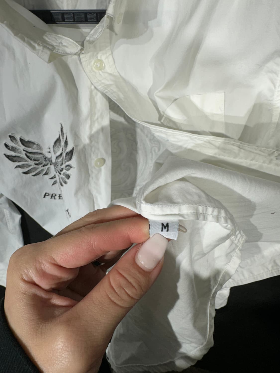JPN Prepotente 화이트 고딕 자수 셔츠 자켓 M 상품이미지9