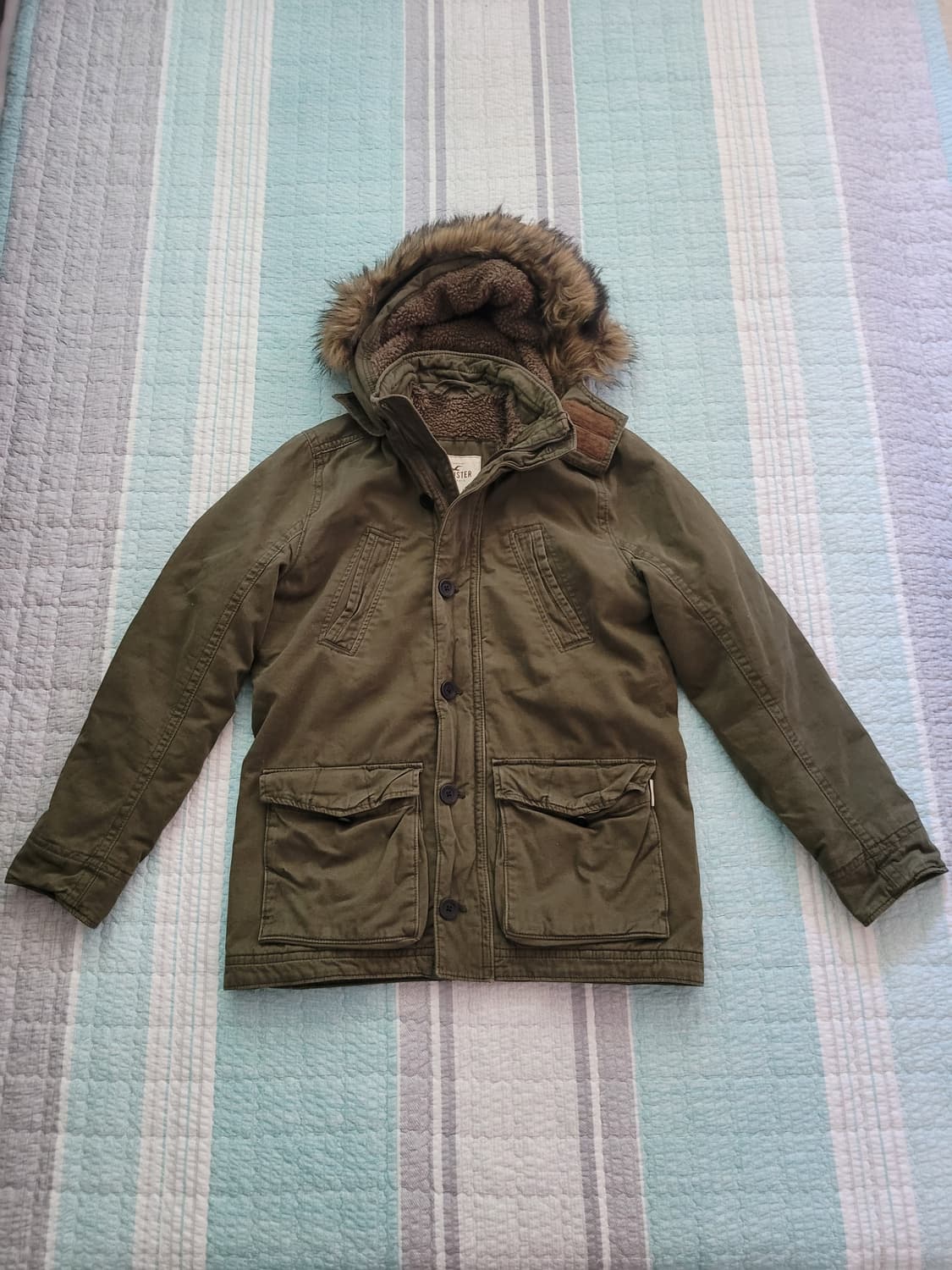 아베크롬비 홀리스터 Hollister 쉐르파 울프죠 후드야상자켓 105 상품이미지2