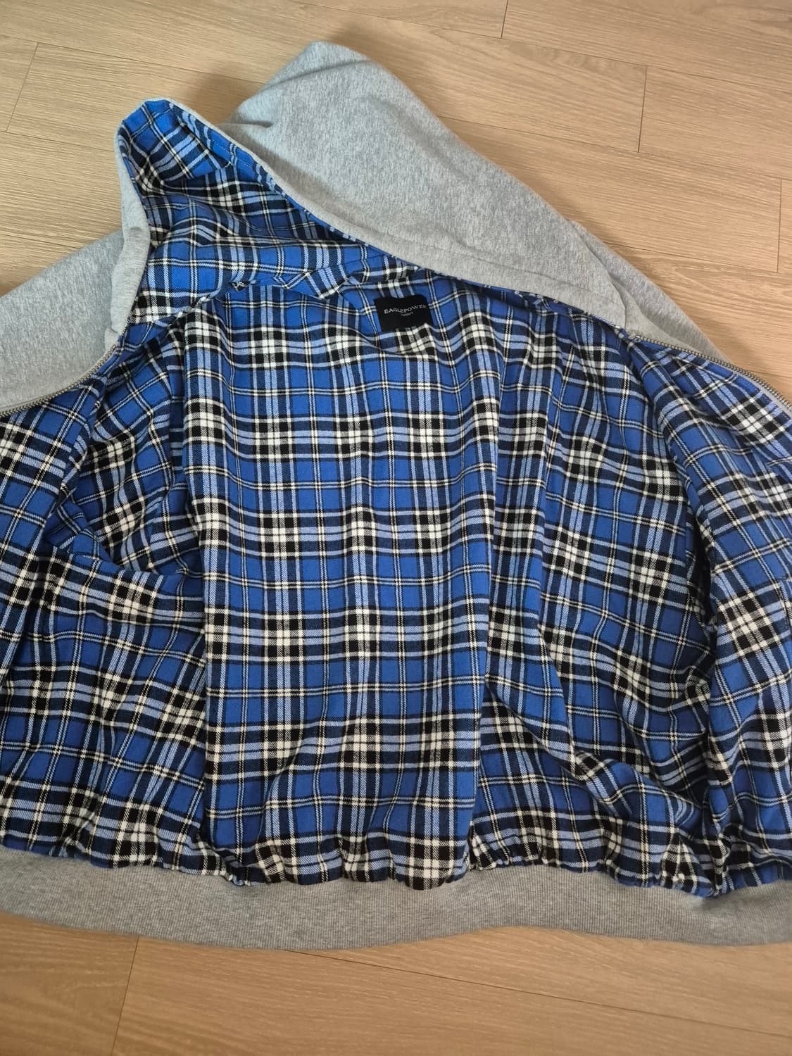 체크 후드집업 상품이미지2