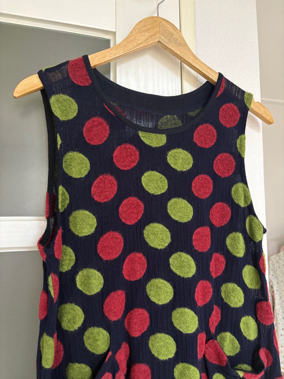 도트 포인트 민소매 니트 상품이미지2