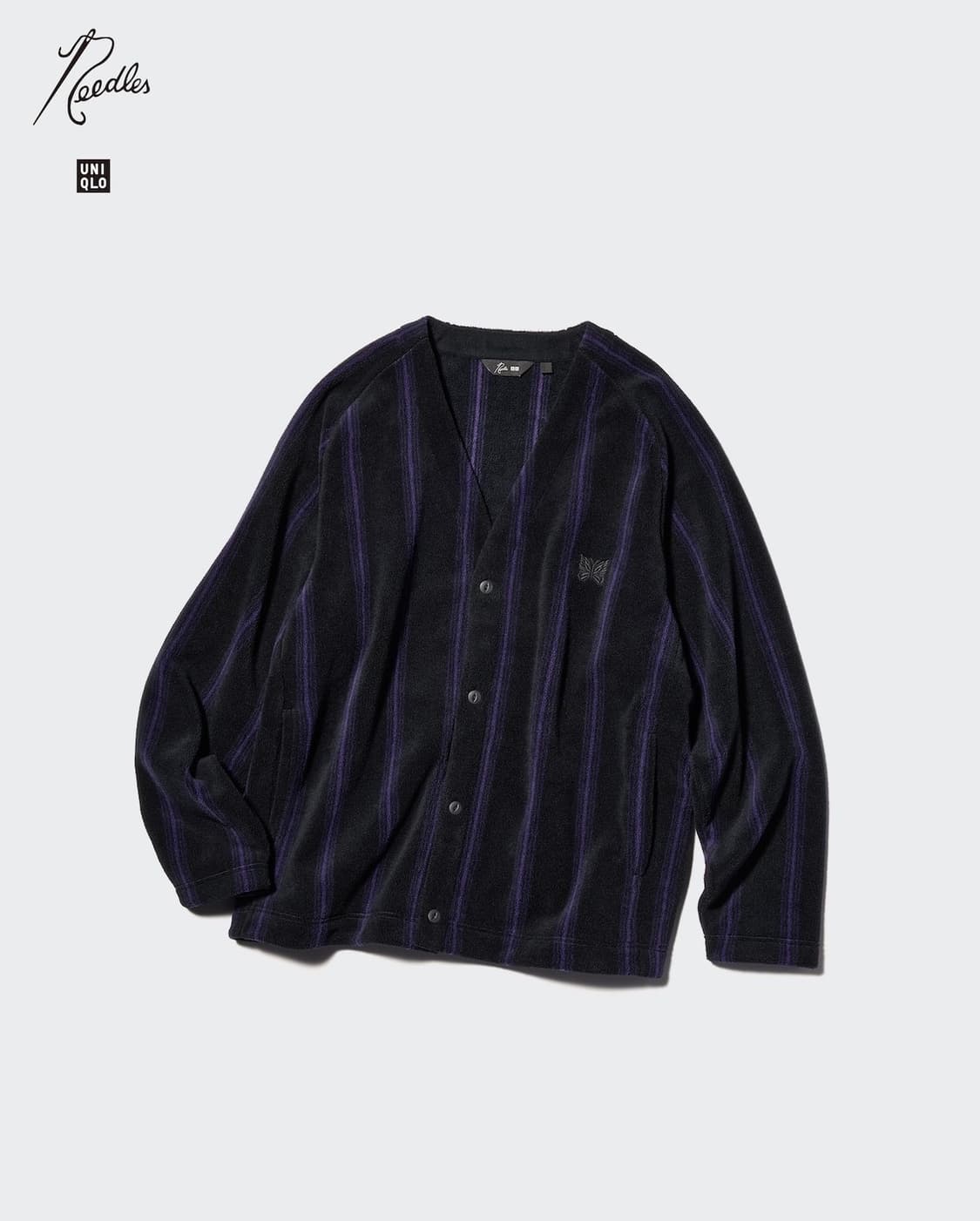 유니클로 니들스 후리스 오버사이즈 가디건 블랙 m 상품이미지1