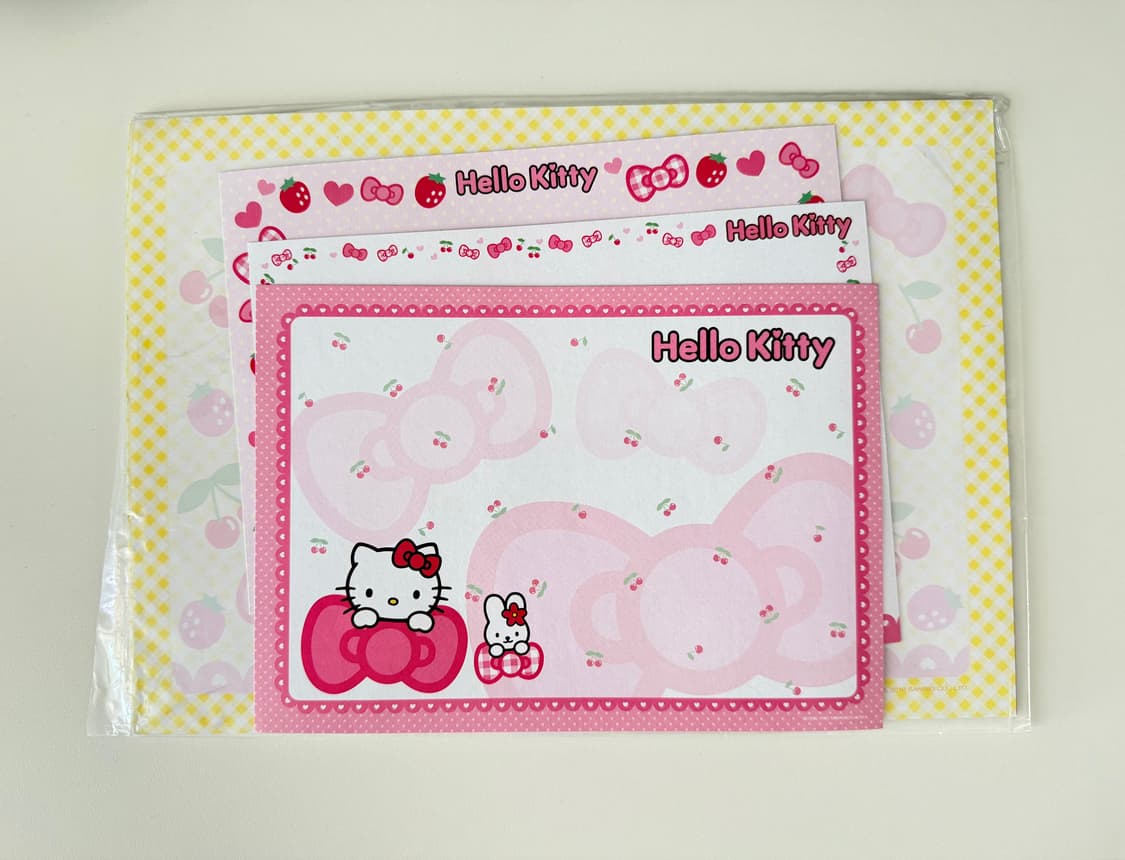 산리오 헬로키티 생일 고전지류 / 박스만들기+편지지+엽서 set 상품이미지3