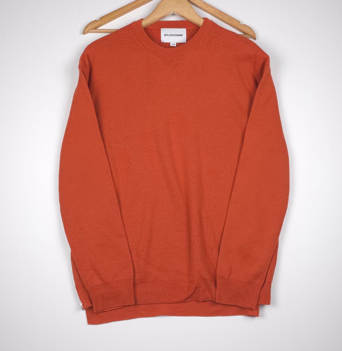 솔리드옴므 울 니트 오렌지 (L, 48) 상품이미지1