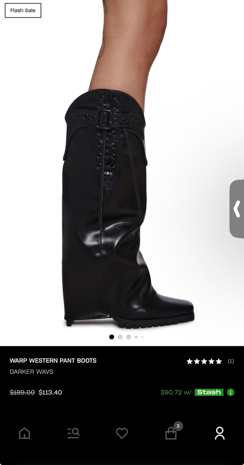 돌스킬 dolls kill darker waves western boot 상품이미지1