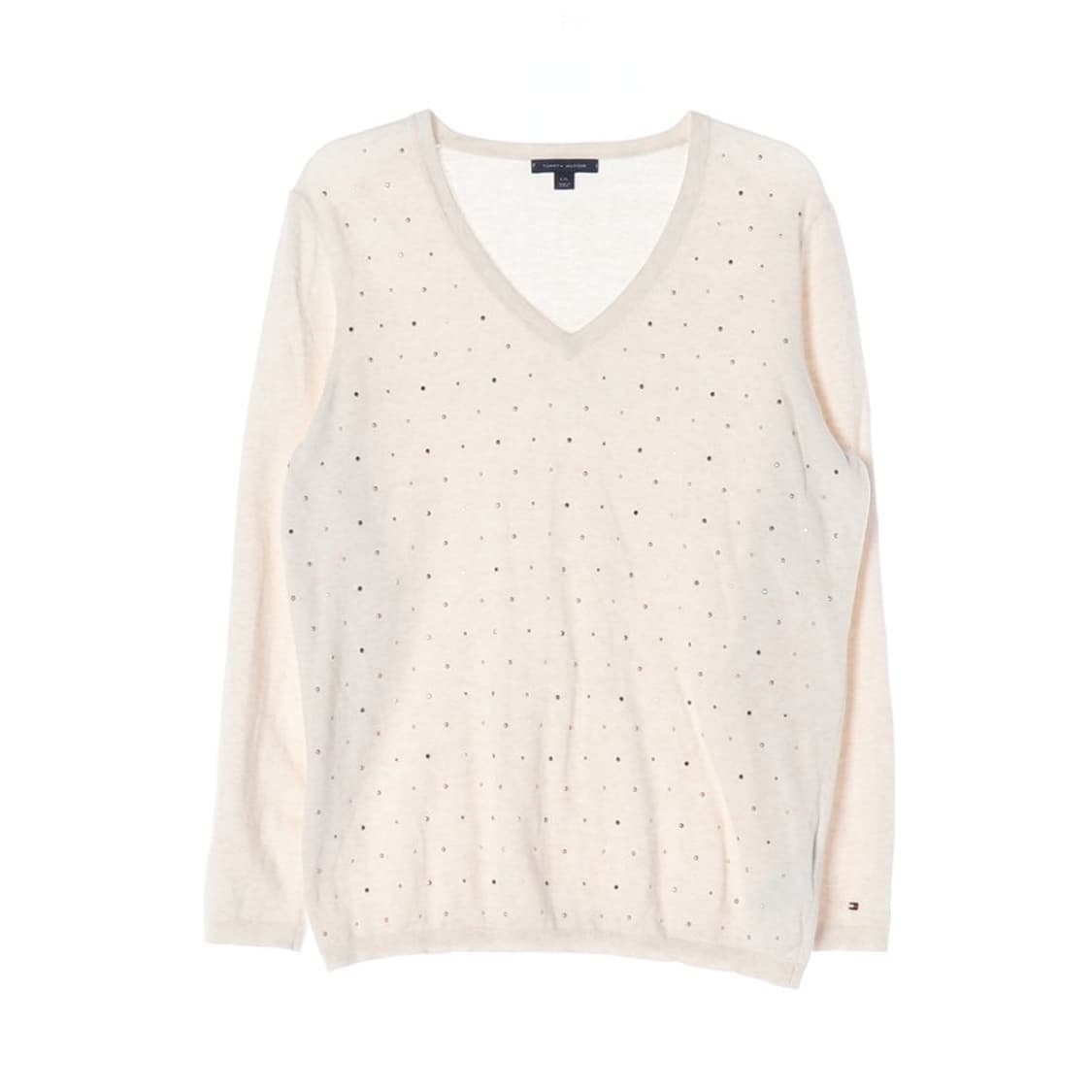 타미힐피거 올드스쿨 화이트니트 상품이미지1