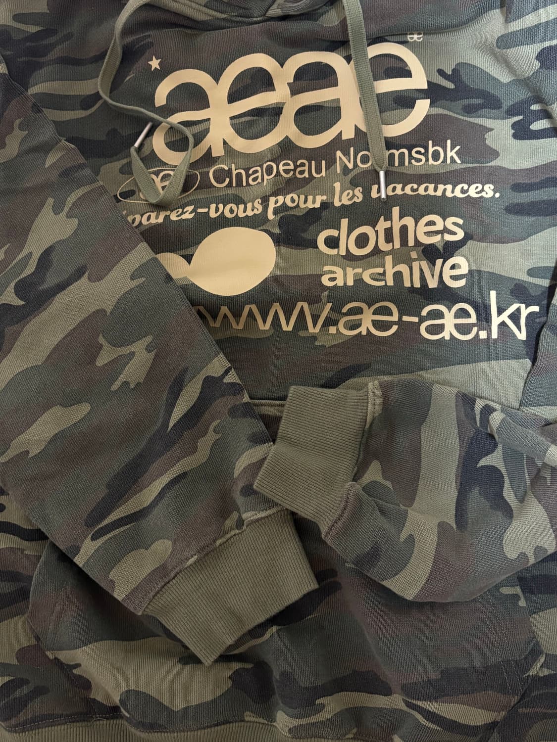 aeae 카모 후드티 사이즈 0 상품이미지2