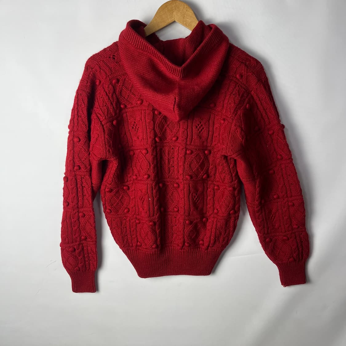 [JPN] 빈티지 재팬 후드 폼폼 꽃 가디건 상품이미지2