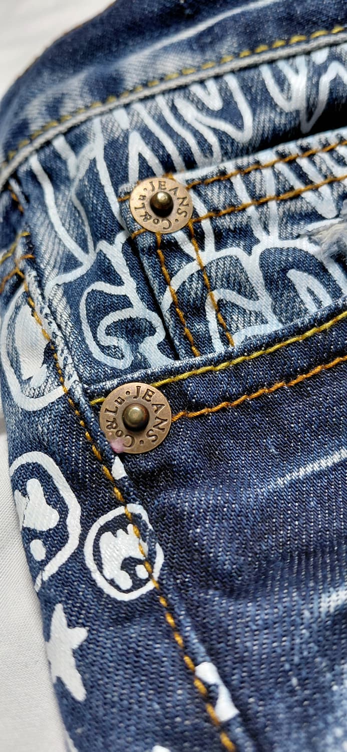 [26] CO&LU(코앤루) 그래피티 유니콘 커스텀 데님 쇼츠 상품이미지10