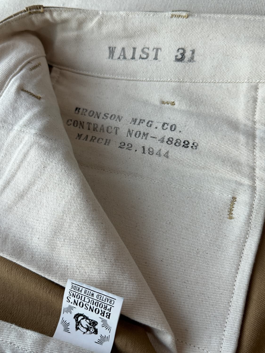 브론슨 1944 USMC 치노팬츠 31 상품이미지4