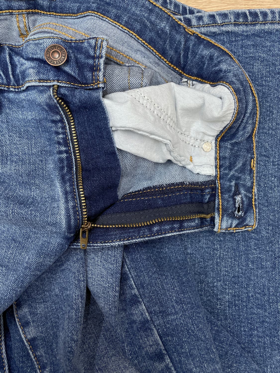 리바이스 725 킥 부트컷 데님 팬츠 중청 상품이미지6