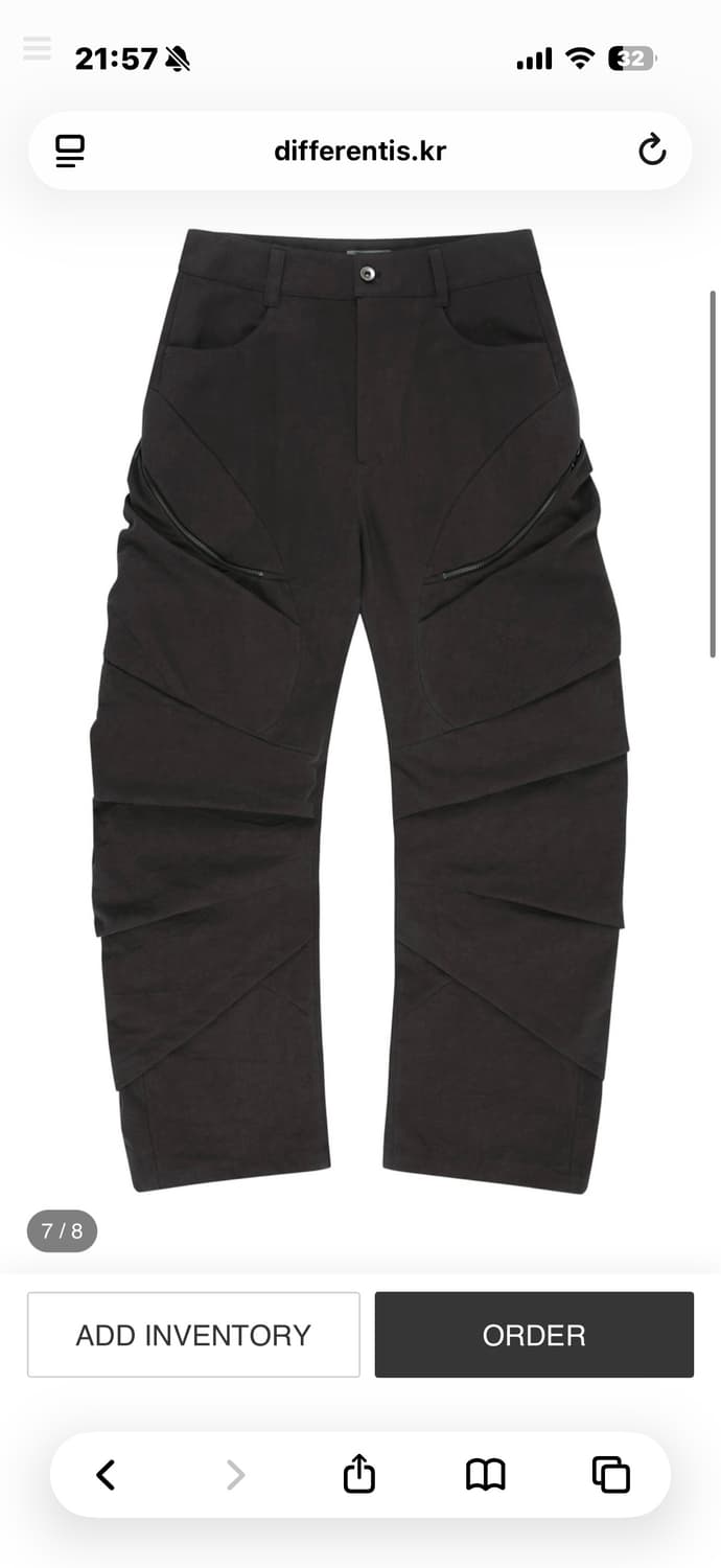 curved drape pants dark brown 상품이미지1