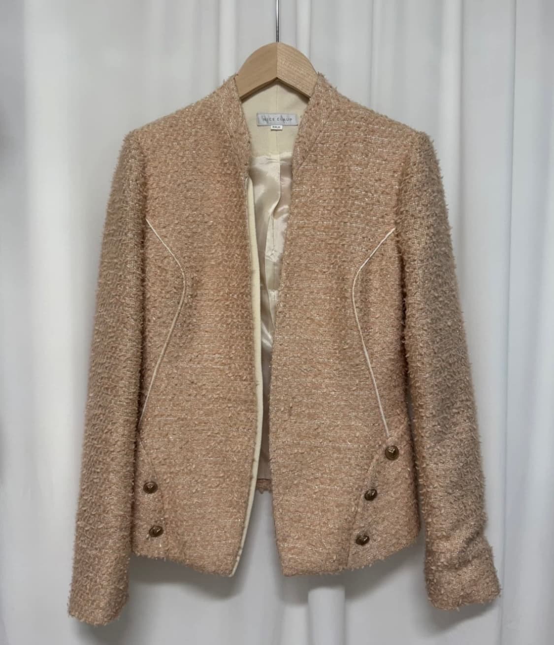 나이스클랍 베이지 트위드 자켓 상품이미지3