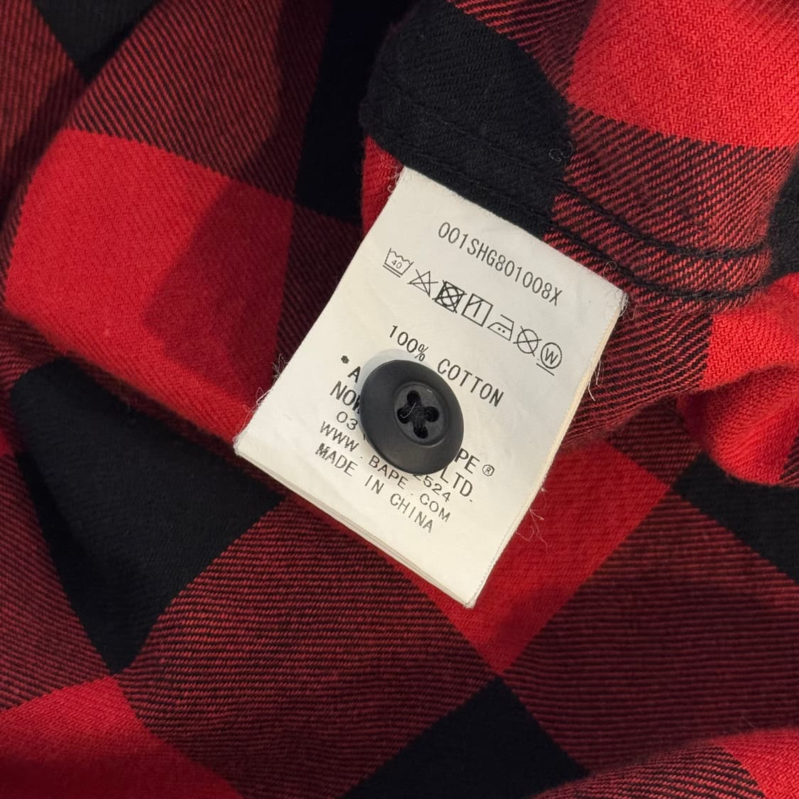 베이프 타이거 체크 플란넬 셔츠 M 상품이미지7