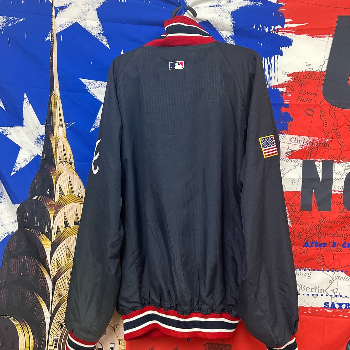 s급 마제스틱 성조기 애틀란타브레이스 바람막이XL105 상품이미지5