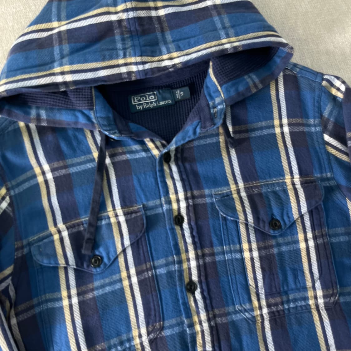 100 폴로랄프로렌 플란넬 후드 셔츠 상품이미지2