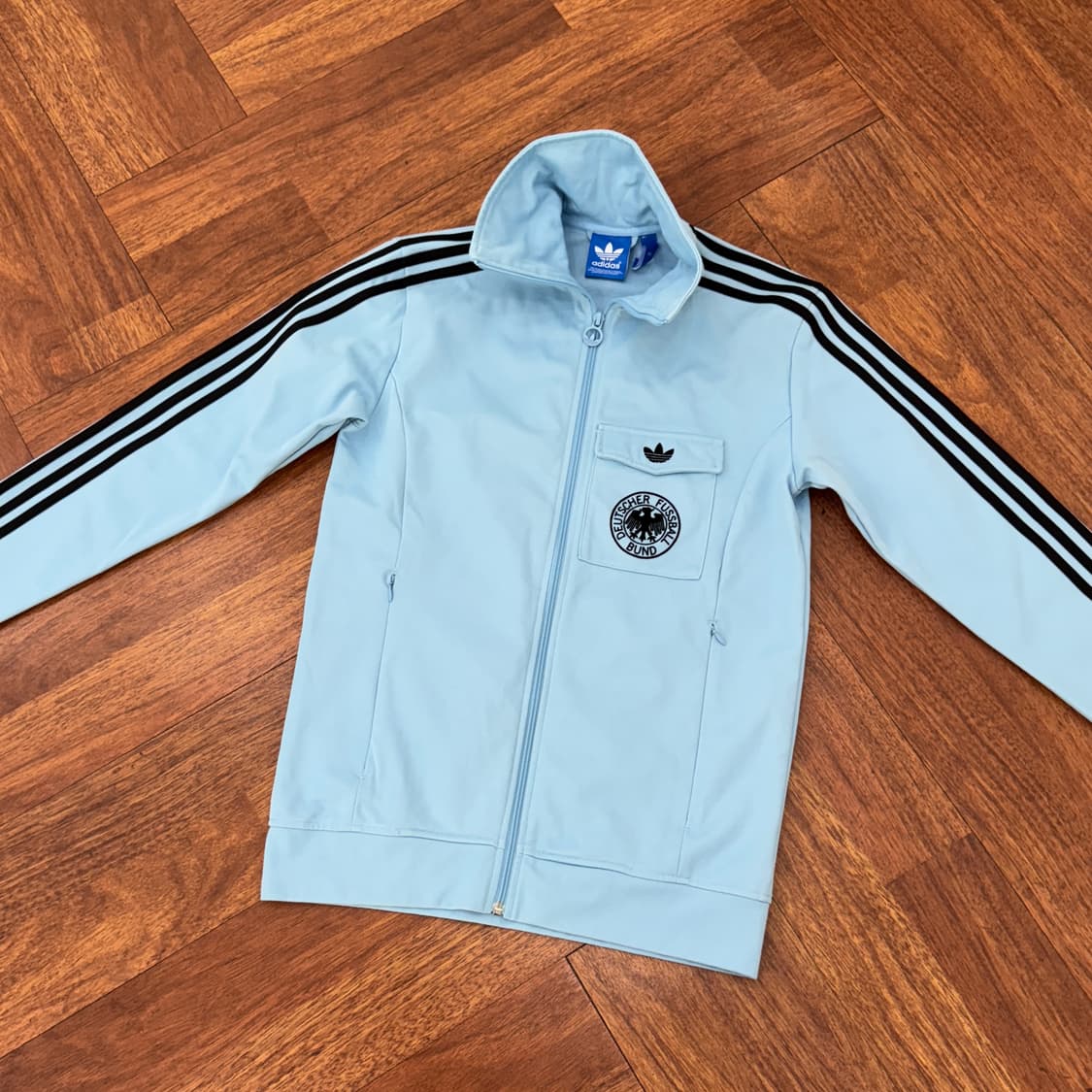 100 아디다스 독일 축구대표팀 스카이블루 트랙탑 져지 상품이미지2
