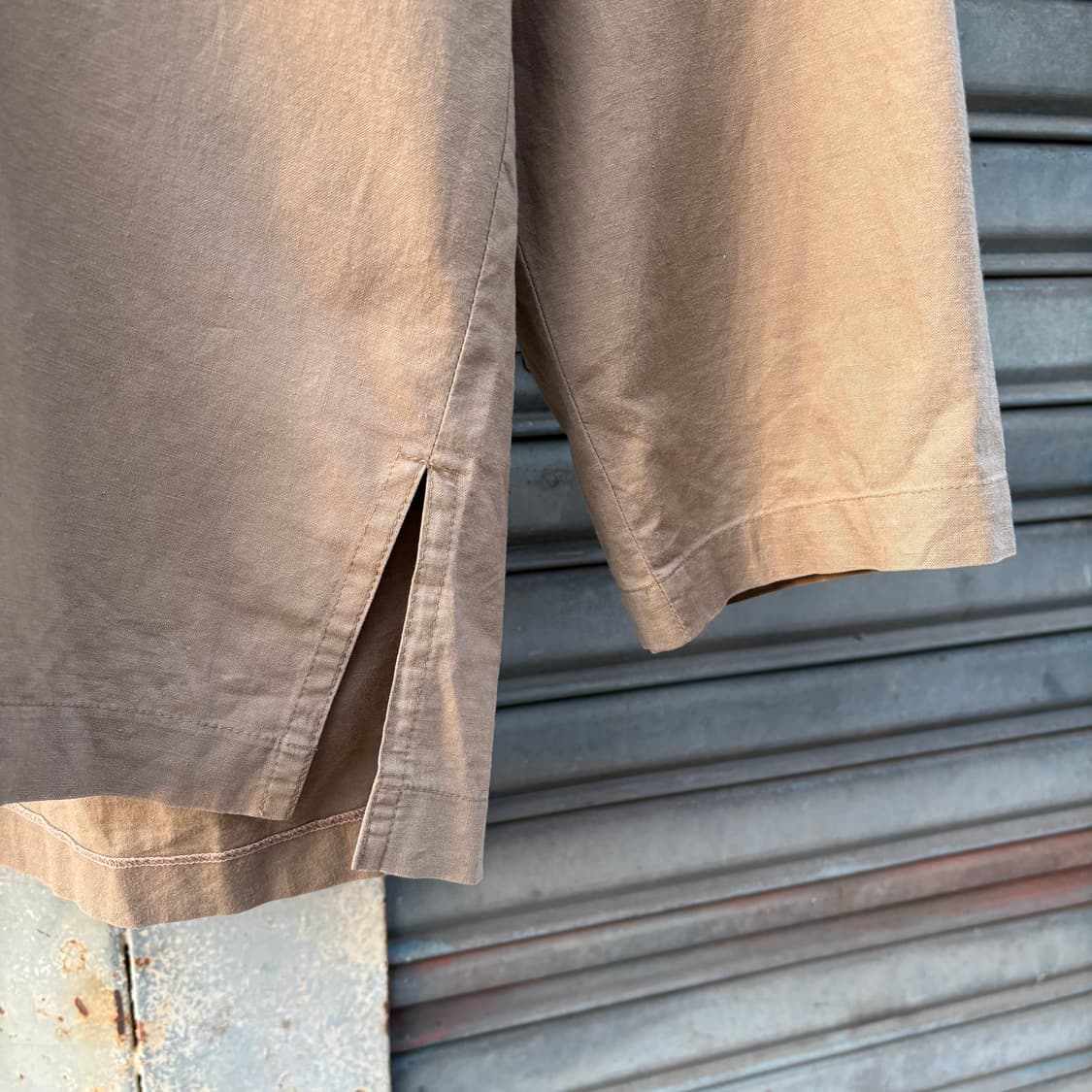 70s 이세이미야케 스포츠 베이지 스모크 후디 포켓 셔츠 상품이미지7