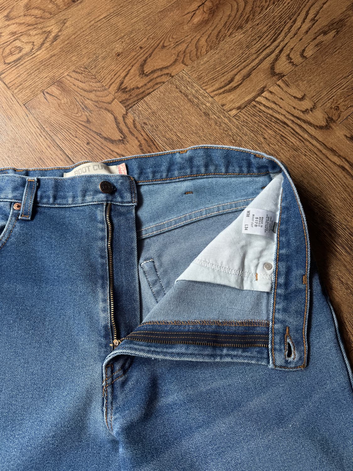 [38]00's 리바이스 517 빈티지 워싱 스트레치 플레어진 F41 상품이미지4