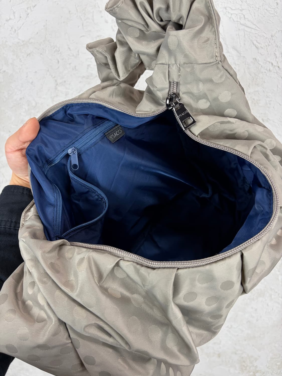 Y’SACCS by 요지 야마모토 폴카 도트 셔링 숄더 백 상품이미지8