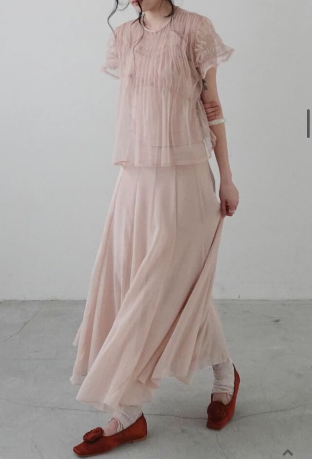 아델리오 쉬폰 셋업 ribbon chiffon 상품이미지3