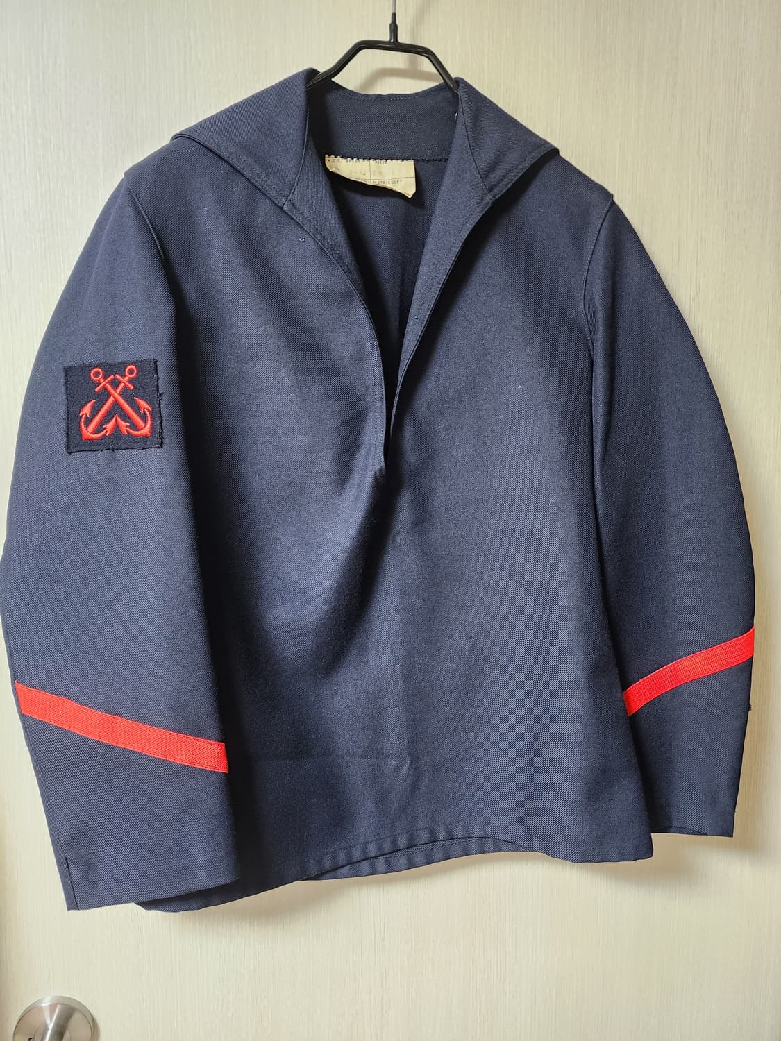 80's 프랑스군 울 세일러 셔츠  상품이미지1