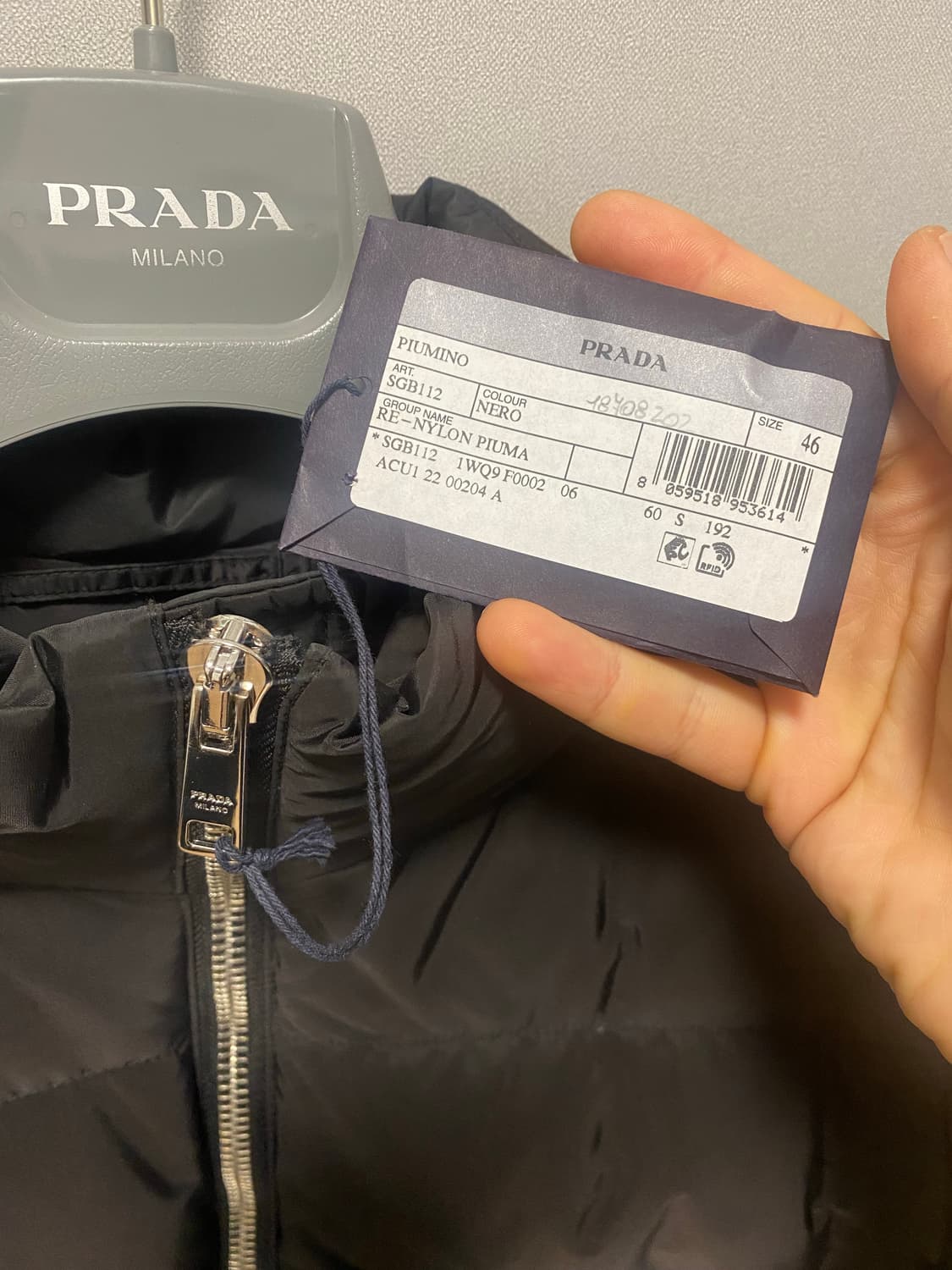 프라다 sgb112 패딩 46size (구스다운) 상품이미지7