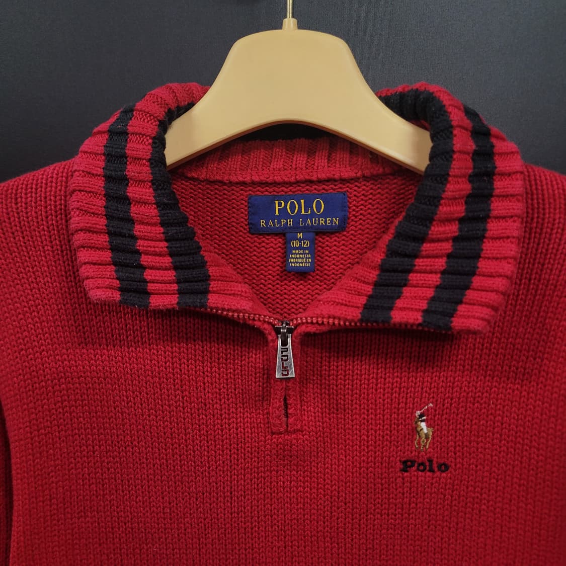 Ralph Lauren 자수로고 하프집업 니트 상품이미지2