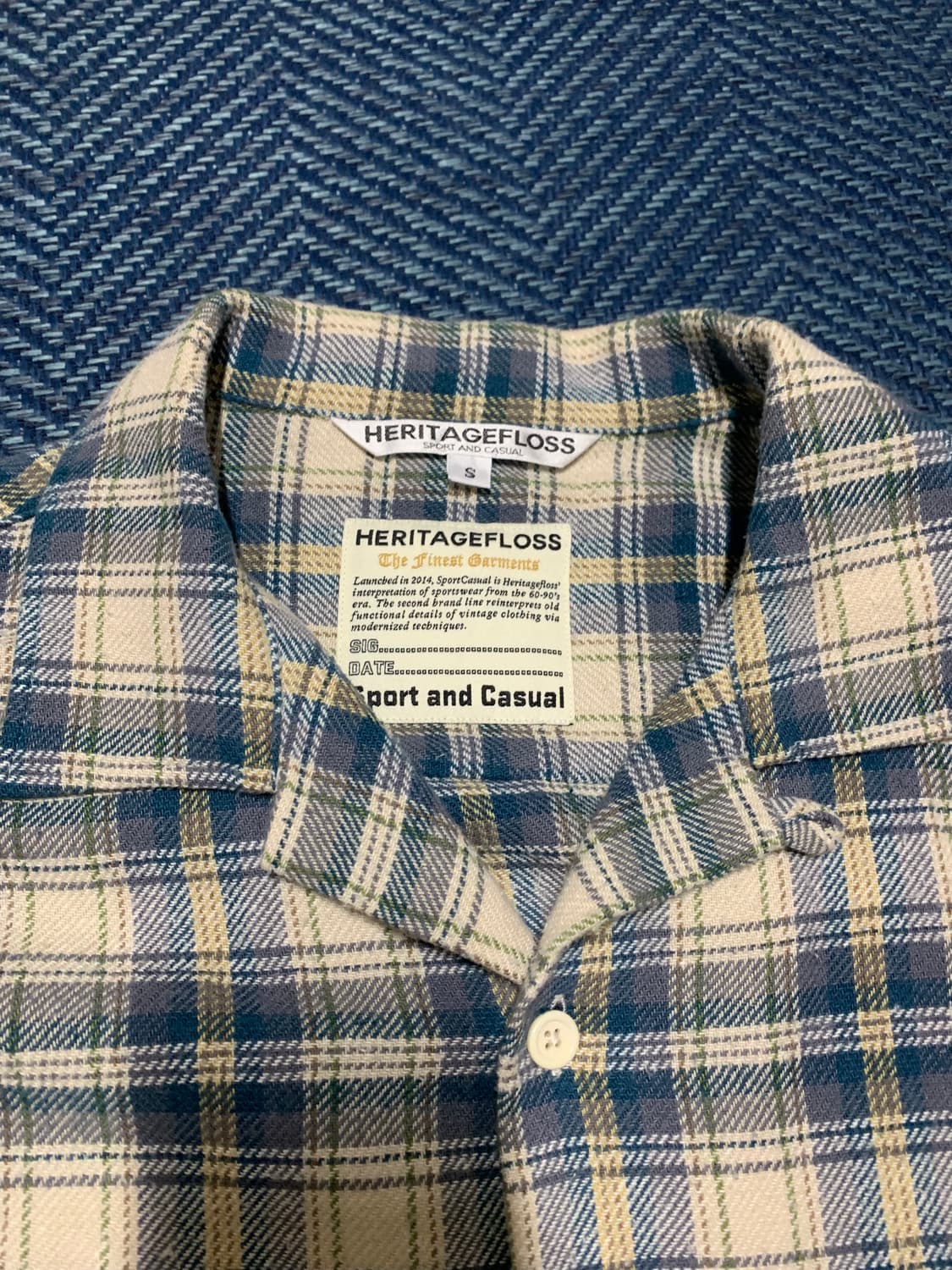 헤리티지플로스 플란넬 체크셔츠 s 상품이미지3