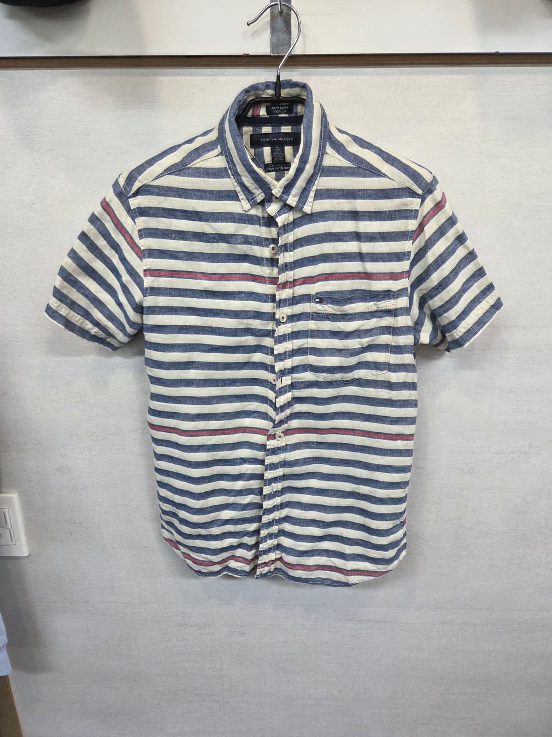 타미힐피거 빈티지 린넨 셔츠반팔 xs 상품이미지1