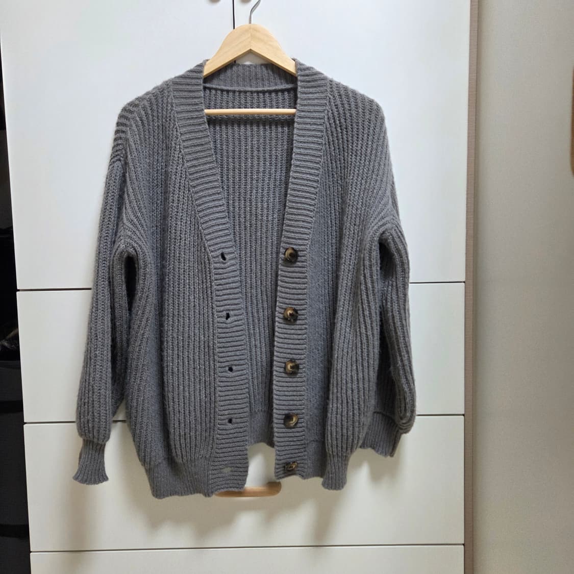 진그레이 니트가디건 상품이미지1