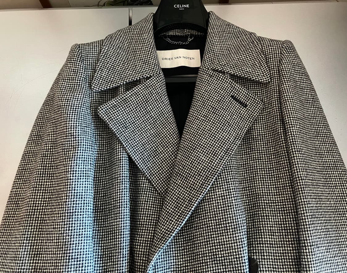 드리스반노튼 트위드 롱코트 상품이미지5