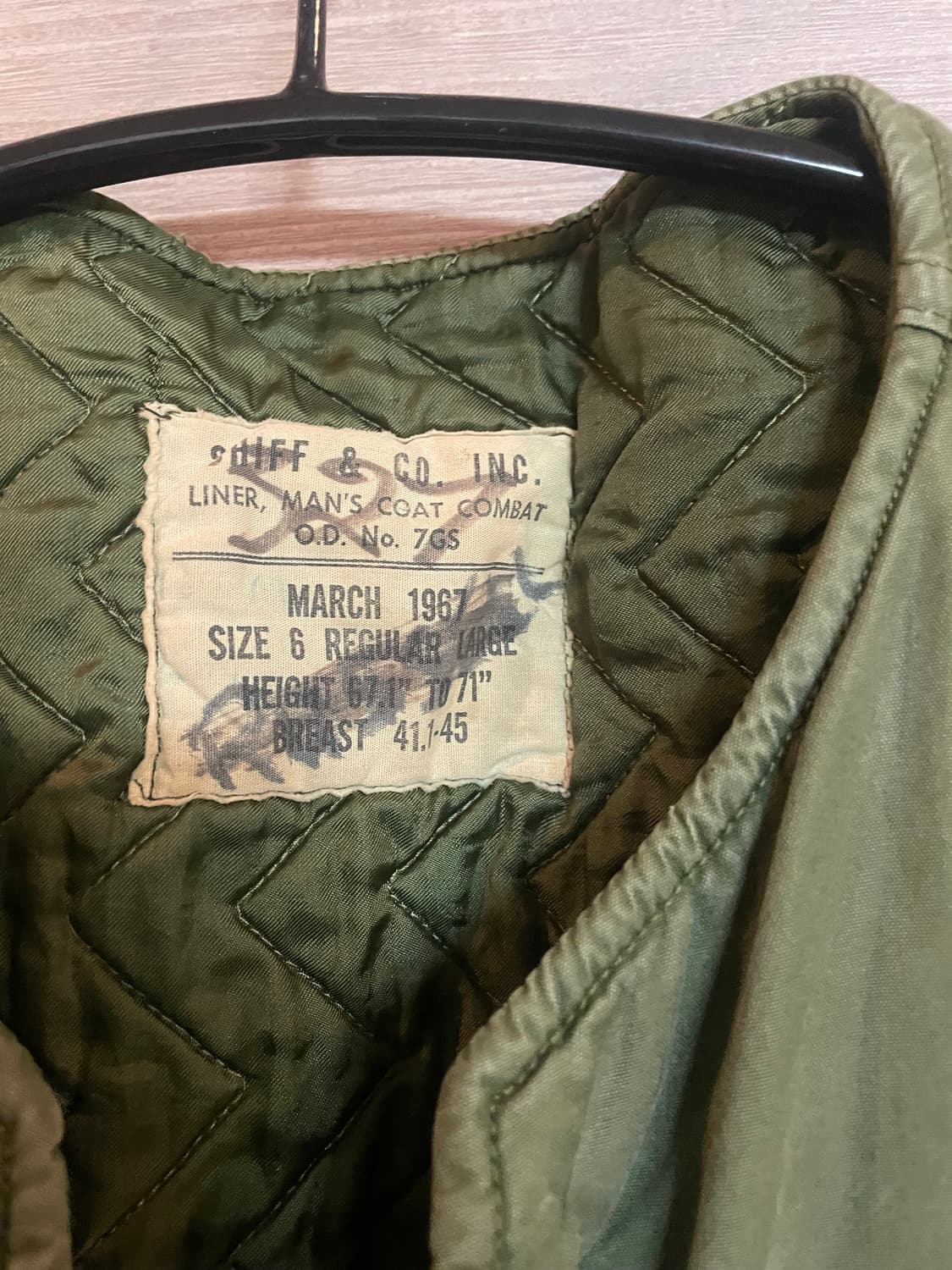 60s 캐나다 밀리터리 라이너 자켓 상품이미지2