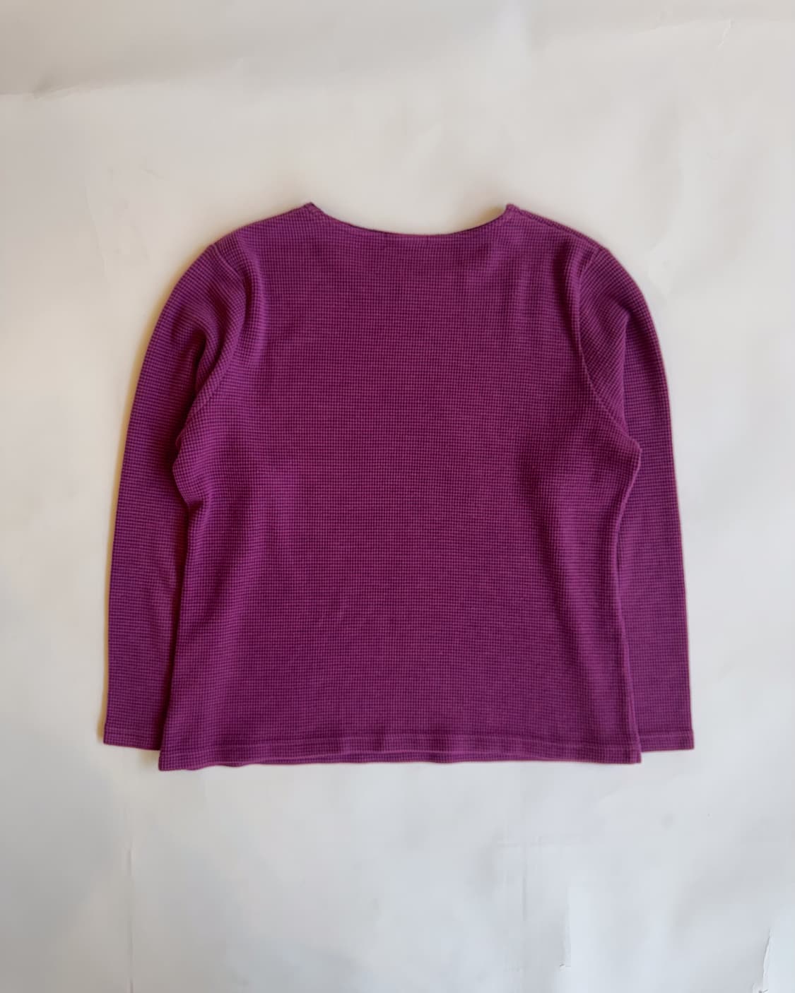 Purple Waffle Knit Long Sleeve Top 상품이미지3