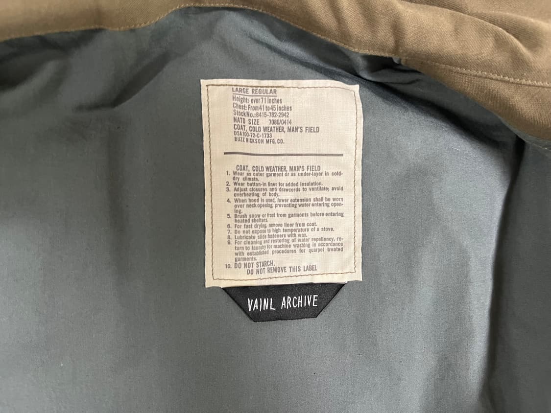 (새상품)버즈릭슨x빔즈x바이닐아카이브 M65 (L사이즈) 상품이미지8