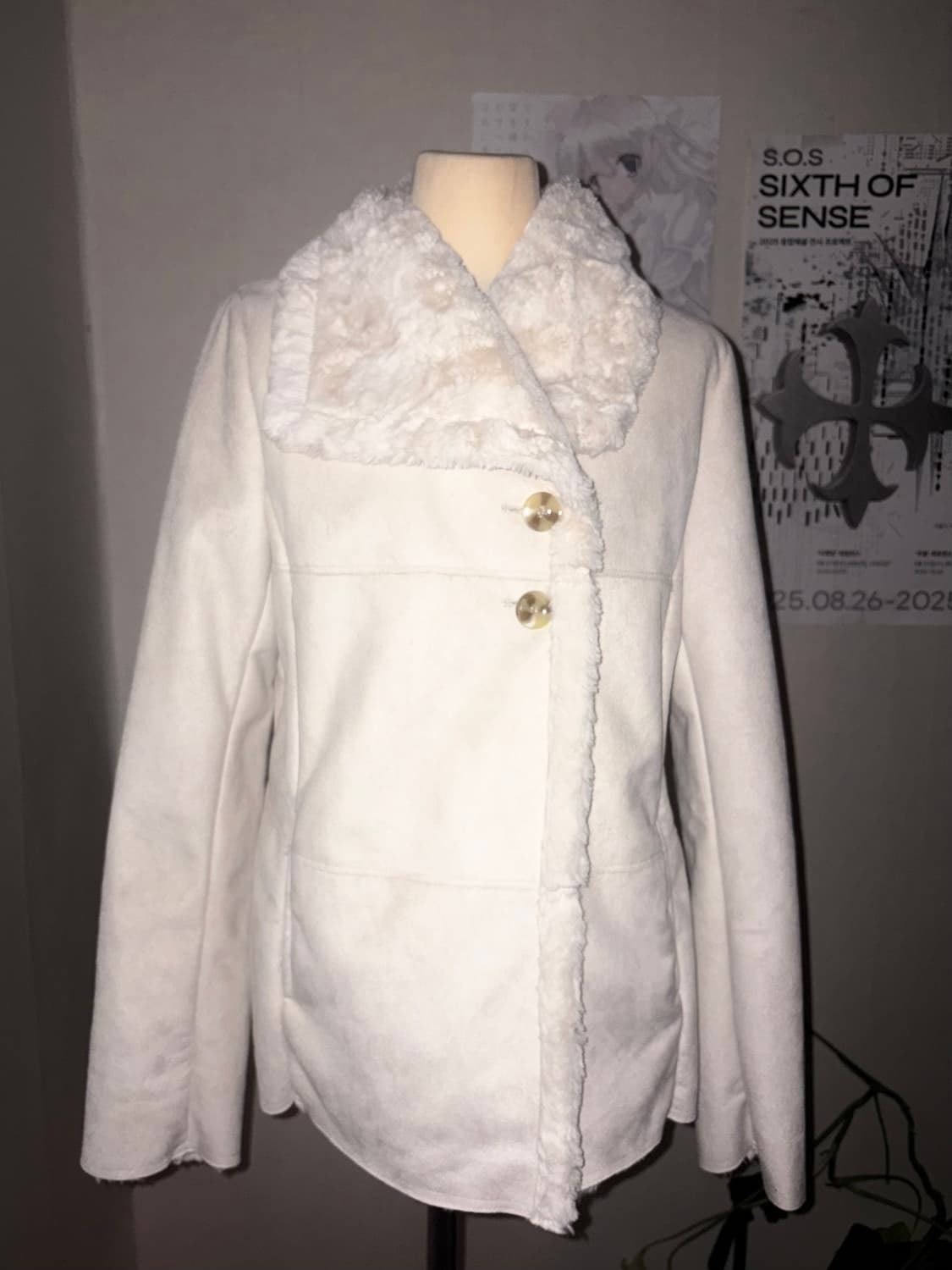 White Shearling Collar Jacket  상품이미지3