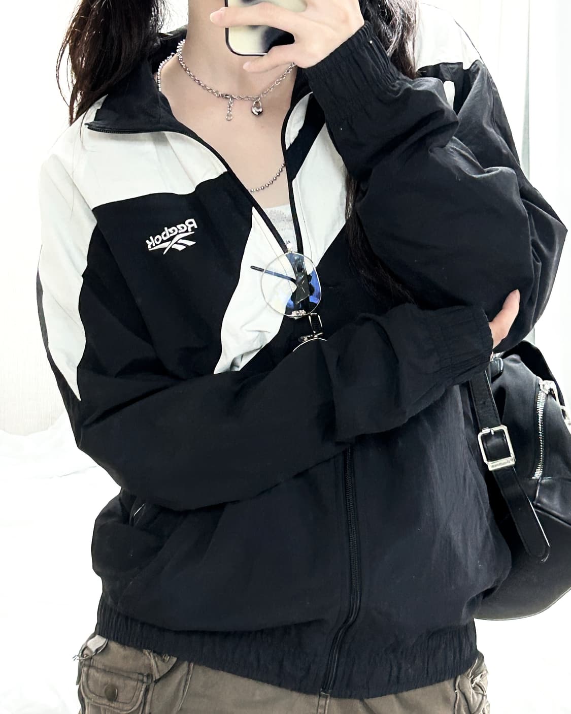 리복 자수로고 범고래 바람막이 상품이미지3