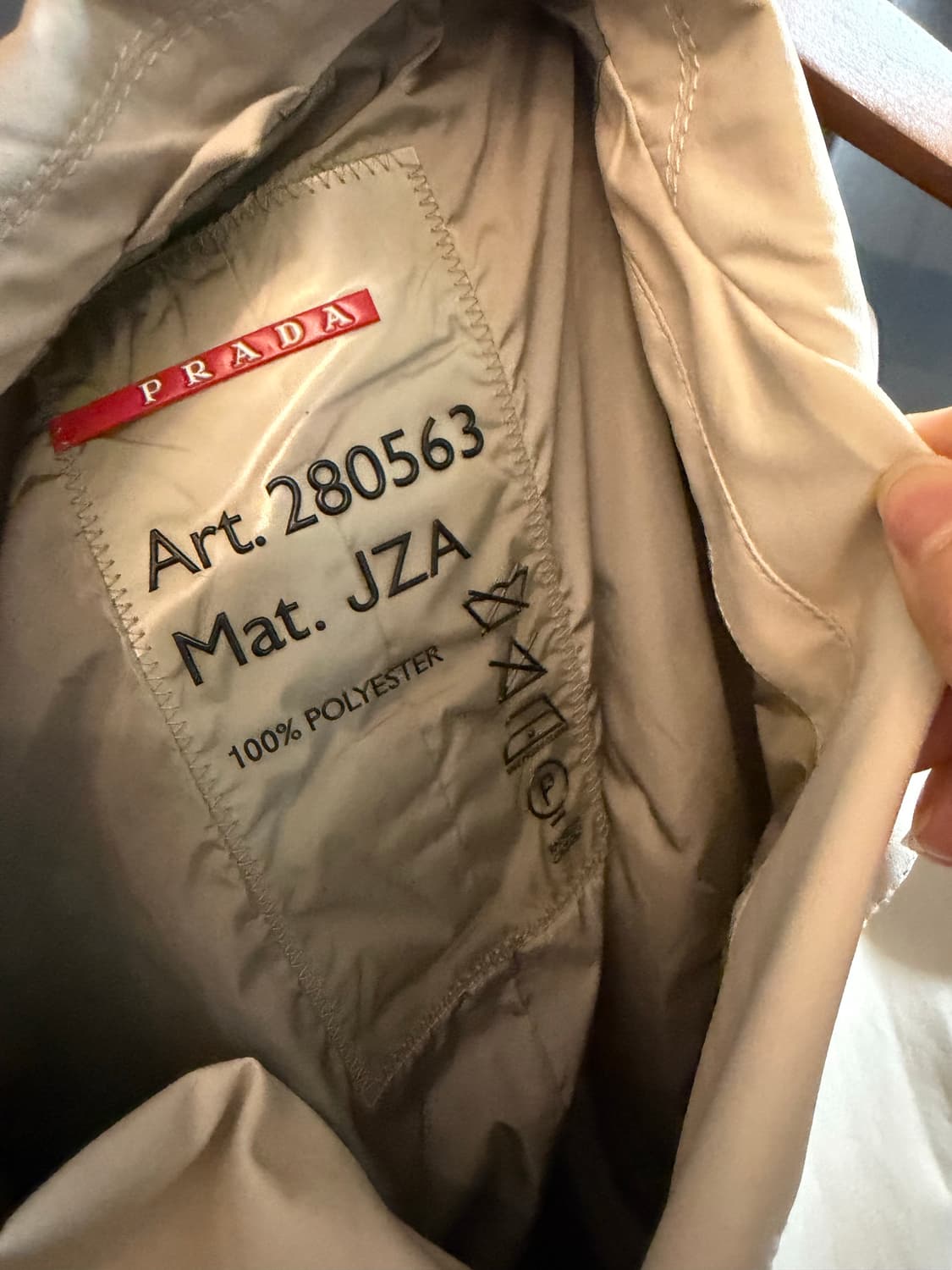 PRADA 아이보리 나일론 자켓 상품이미지5