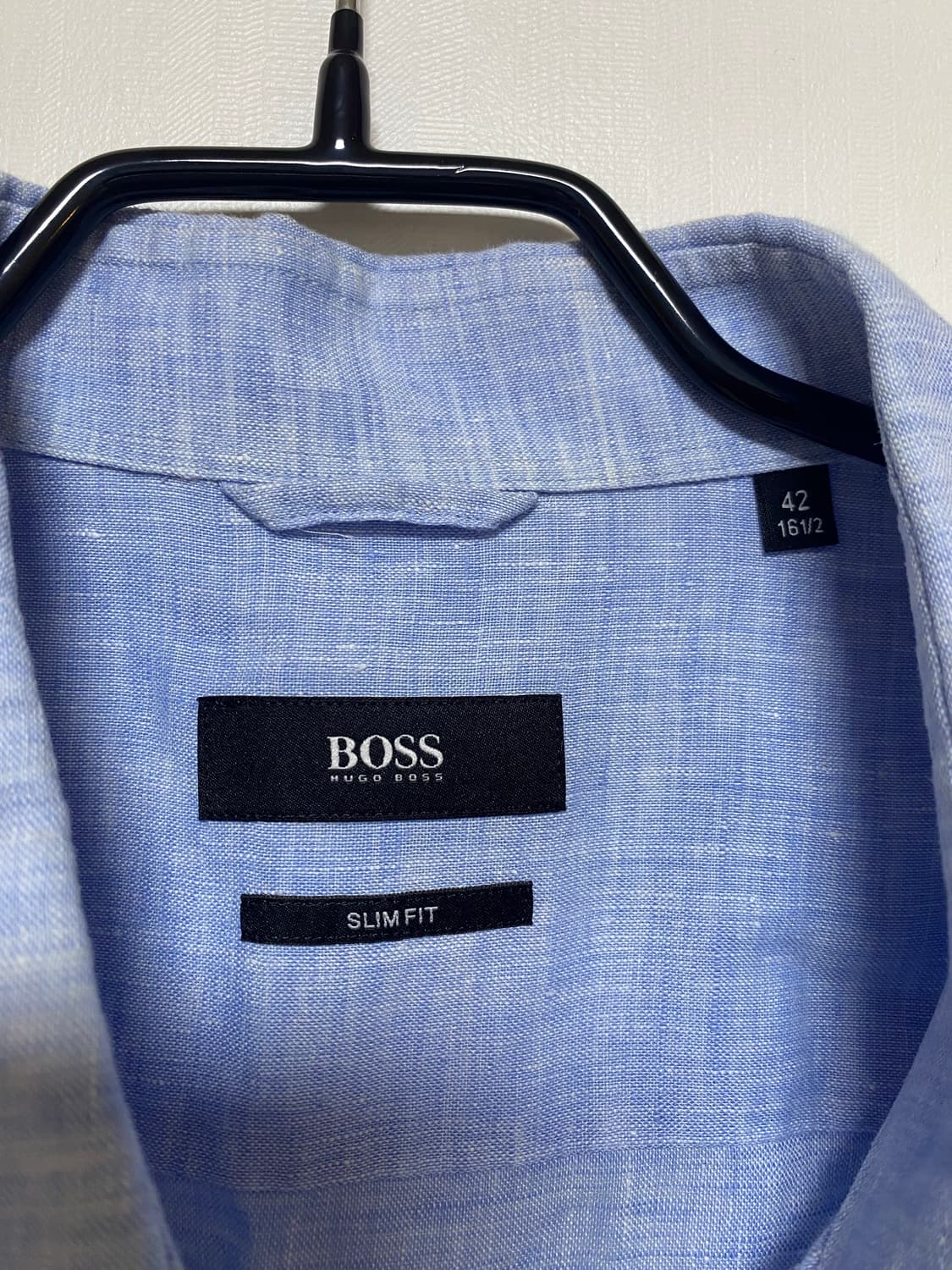 [BOSS] 휴고보스 블루 린넨 셔츠 슬림핏 42사이즈 상품이미지4