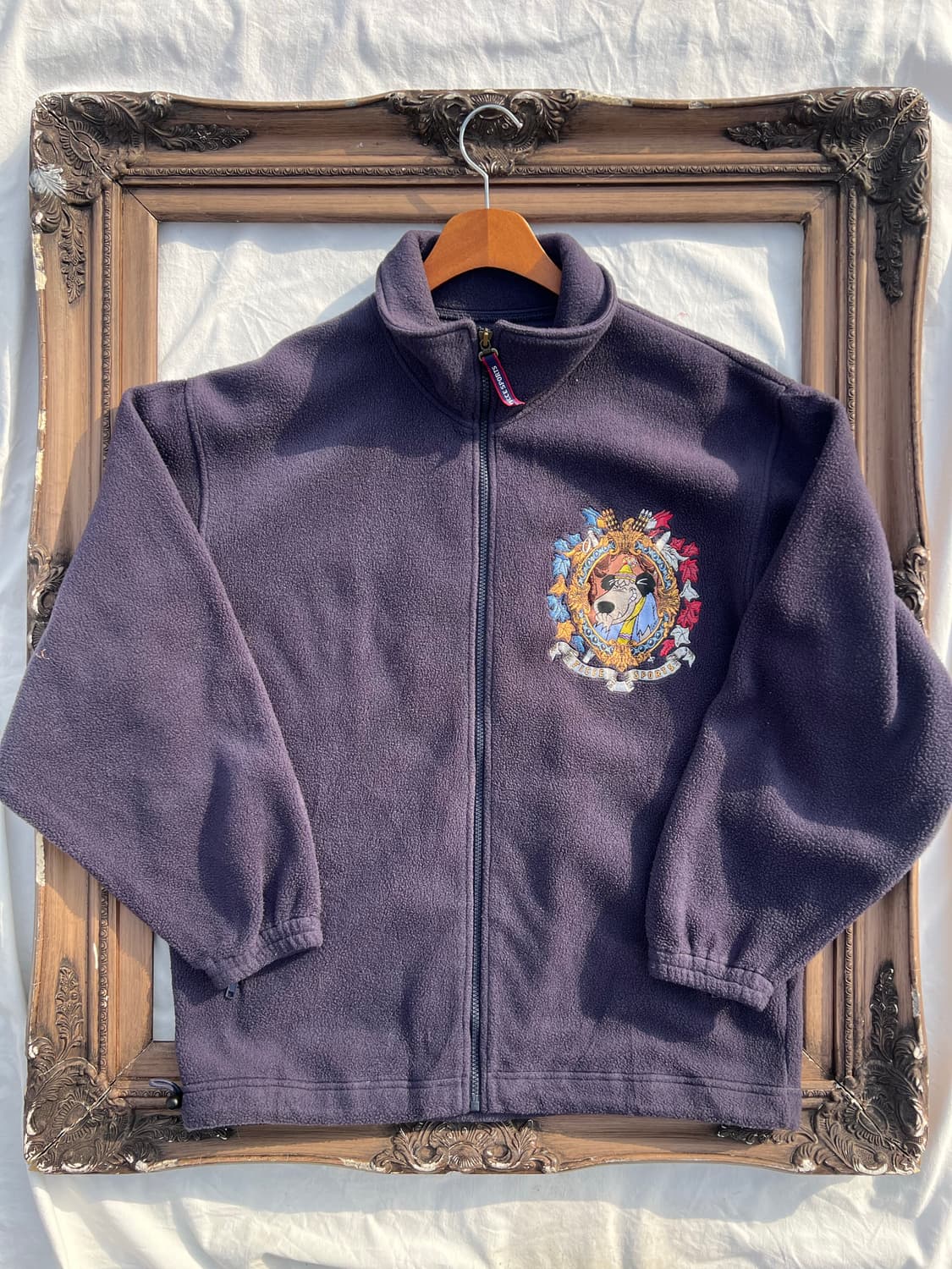 네이비 플리스 집업 자켓 (자수 그래픽) 상품이미지1