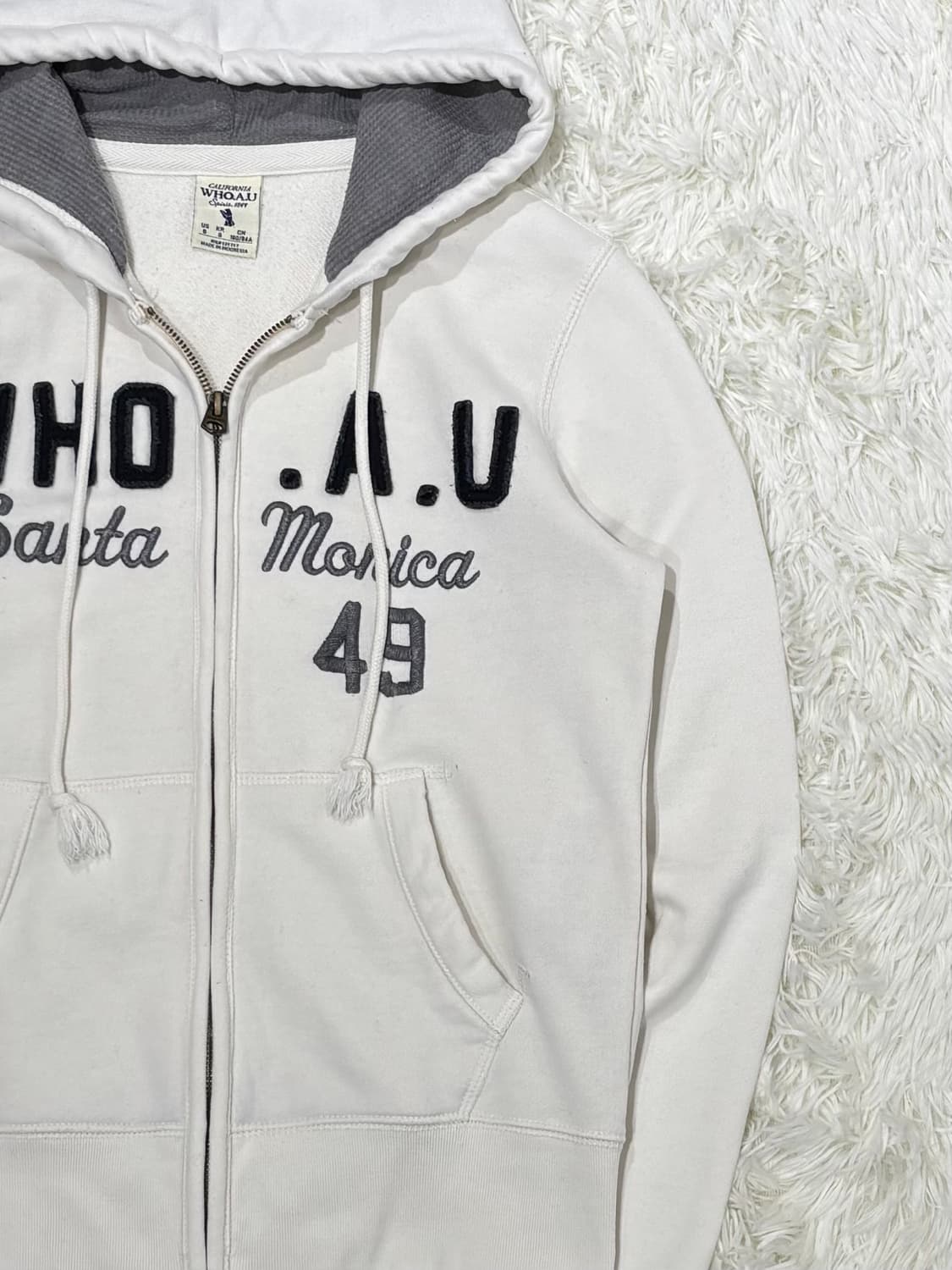 후아유 빅로고 후드집업 상품이미지5