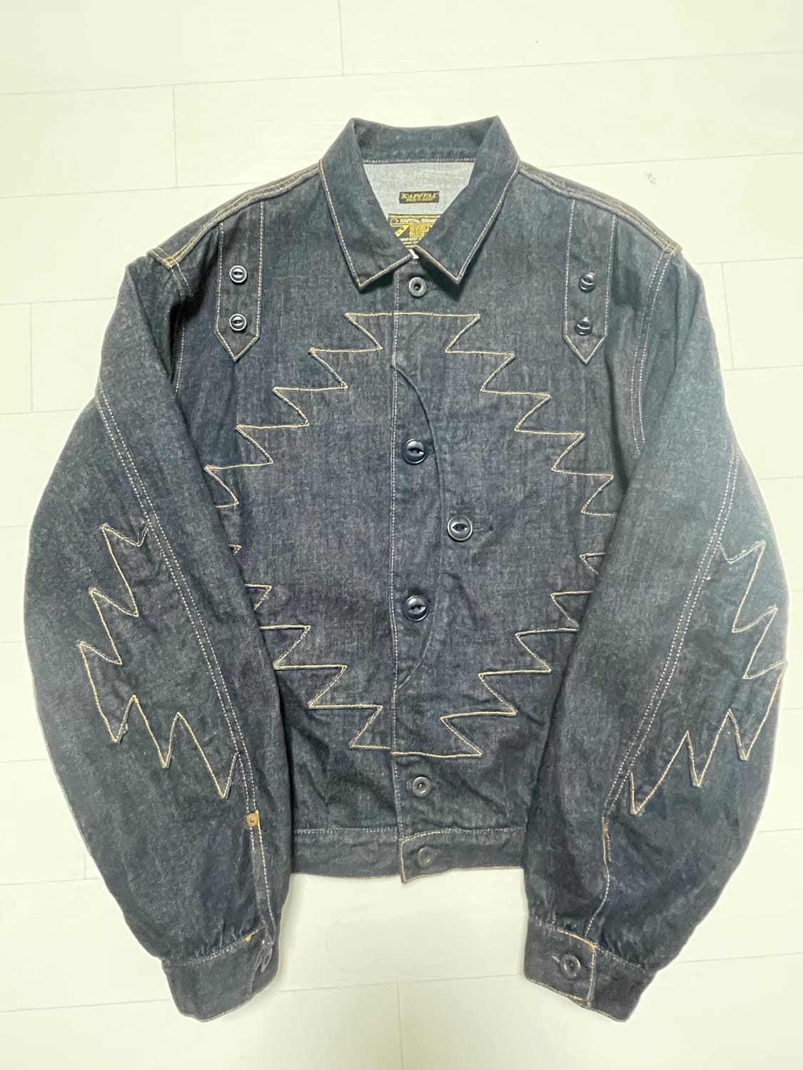 캐피탈 12온즈 데님 산토 도밍고 썬더버드 자켓 인디고 상품이미지3