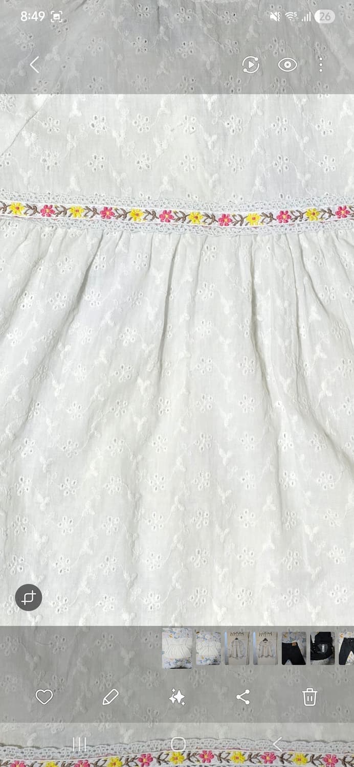 자수 장식 아이보리 로맨틱 블라우스 Free 상품이미지5