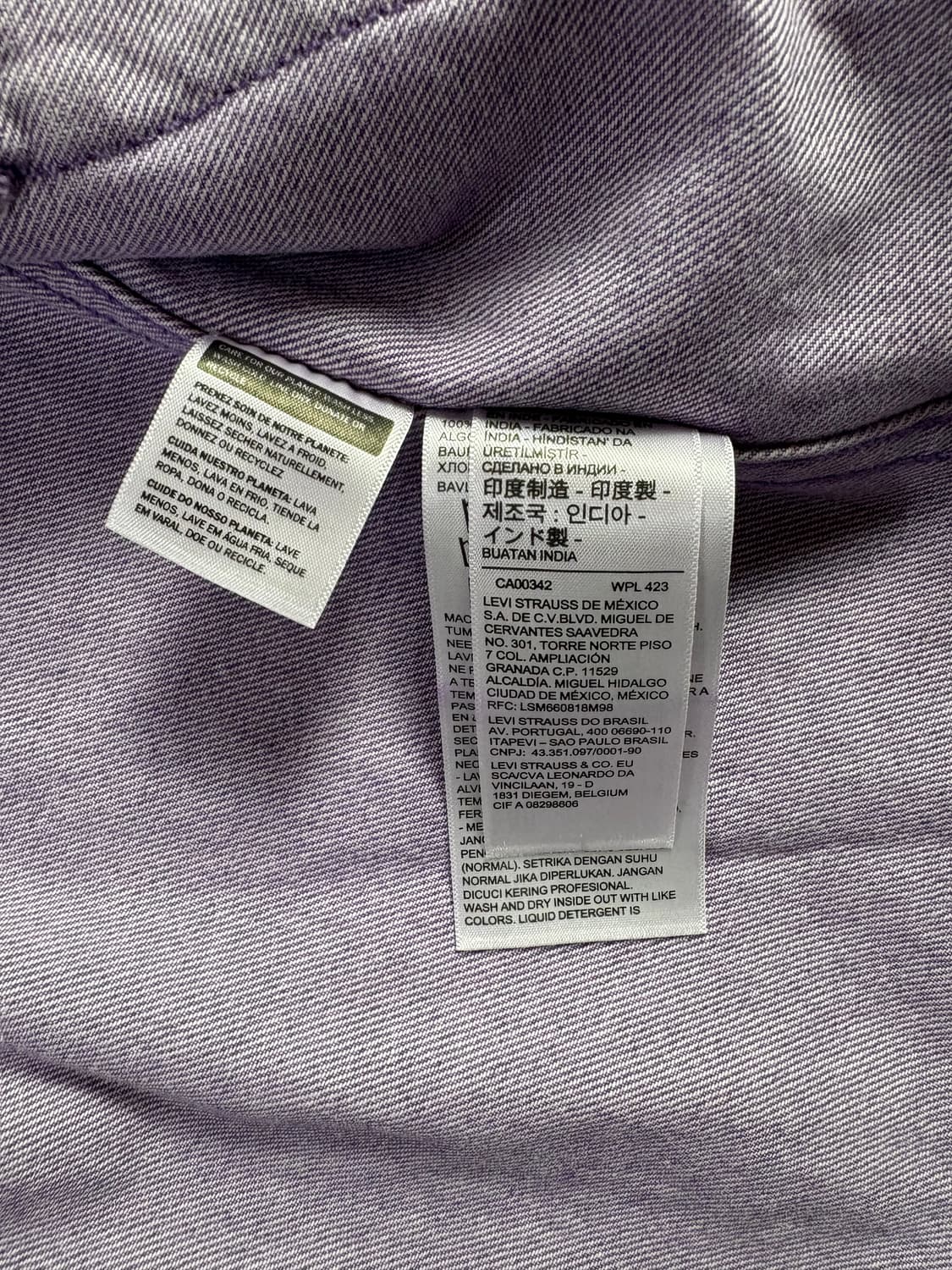 Levis 리바이스 퍼플 데님 자켓 S 상품이미지4