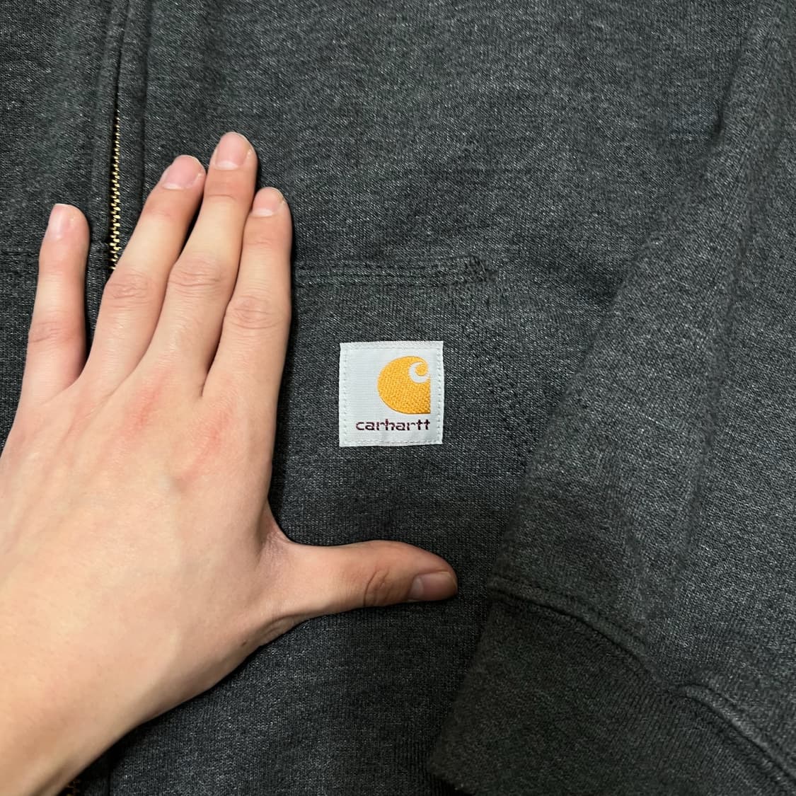 칼하트 WIP 써멀 후드집업 S/90  상품이미지4