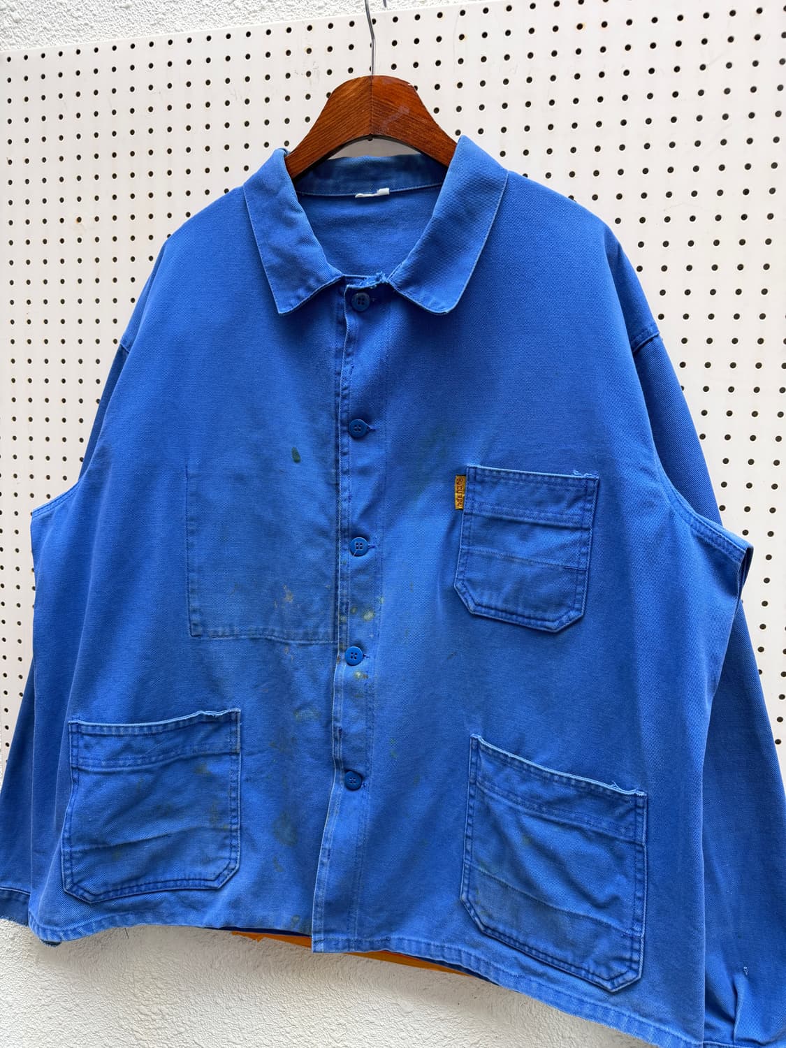 (BIG SIZE)WASHED BLUE OLD 빅사이즈 프렌치워크자켓 상품이미지5
