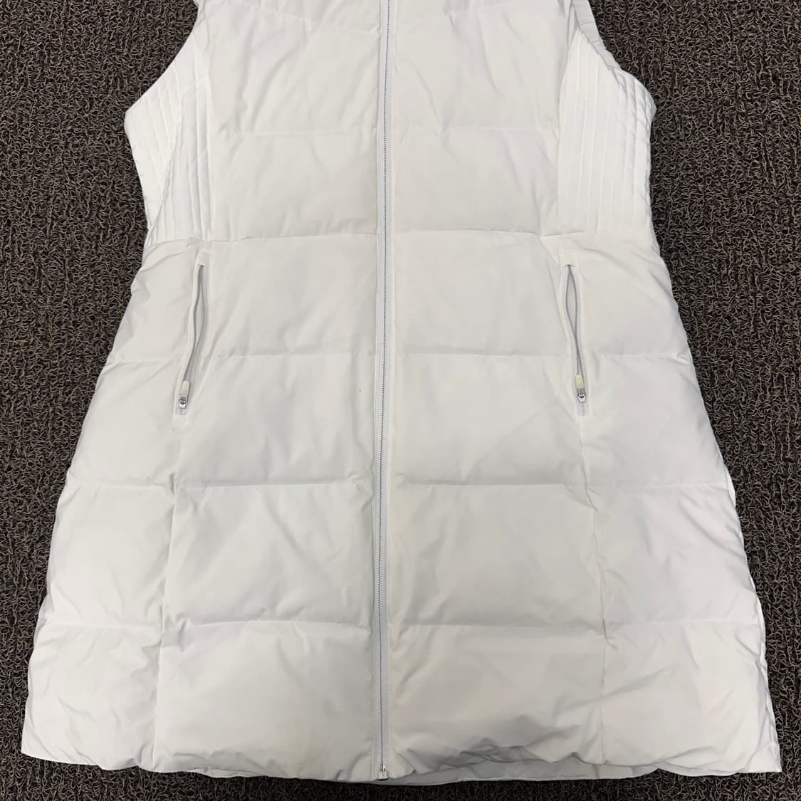 Volvik 볼빅 여성 골프웨어 덕다운 롱패딩 조끼 화이트 100(L) 상품이미지3