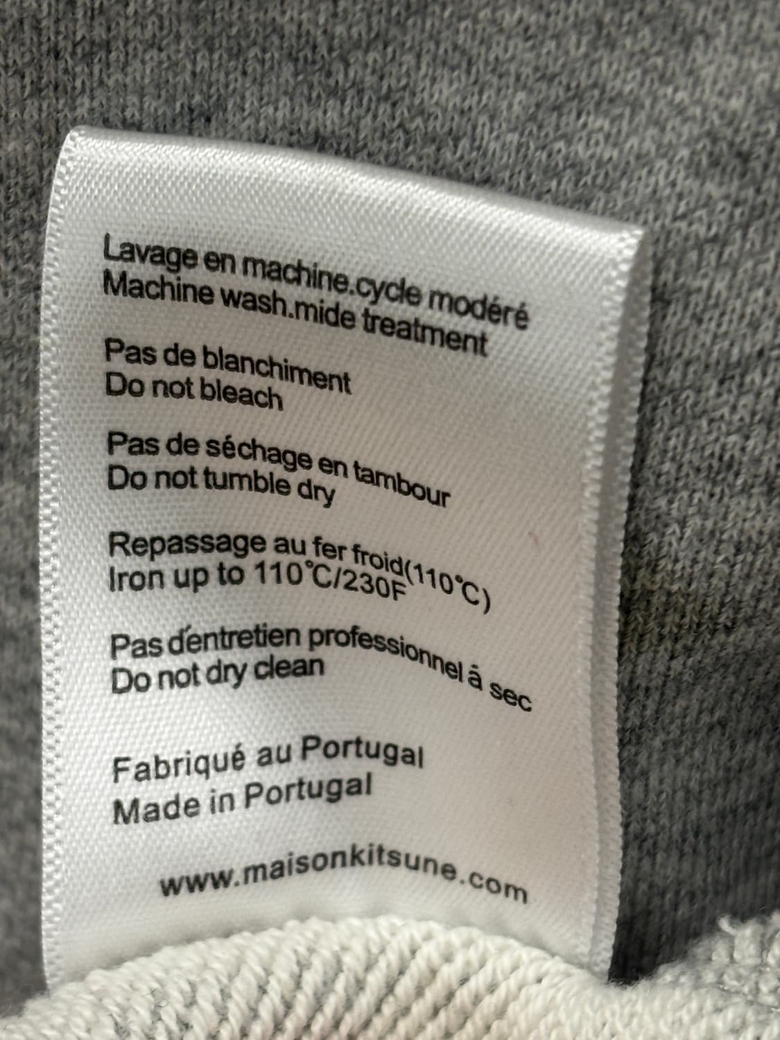 메종키츠네 폭스헤드 맨투맨 그레이 L 상품이미지6