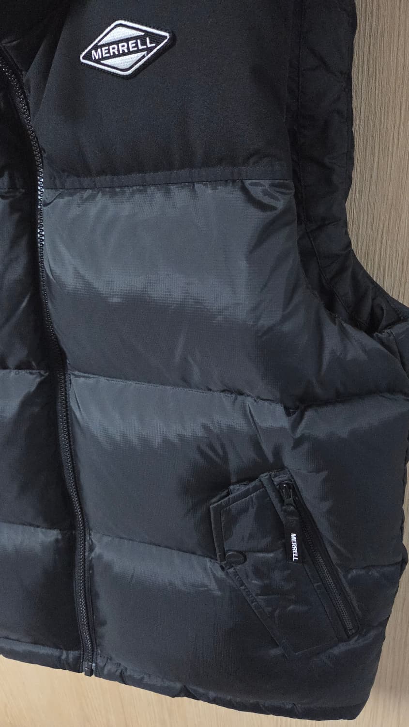 (착샷) 머렐 패딩 베스트 구스 다운 컬러블럭 상품이미지3